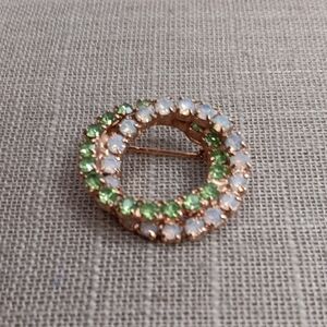 Vintage Peridot Opal Eternity Brooch